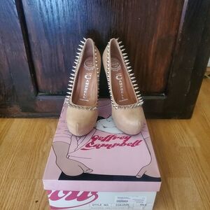 Jeffrey Campbell "Madame" Nude Spiked Heels.